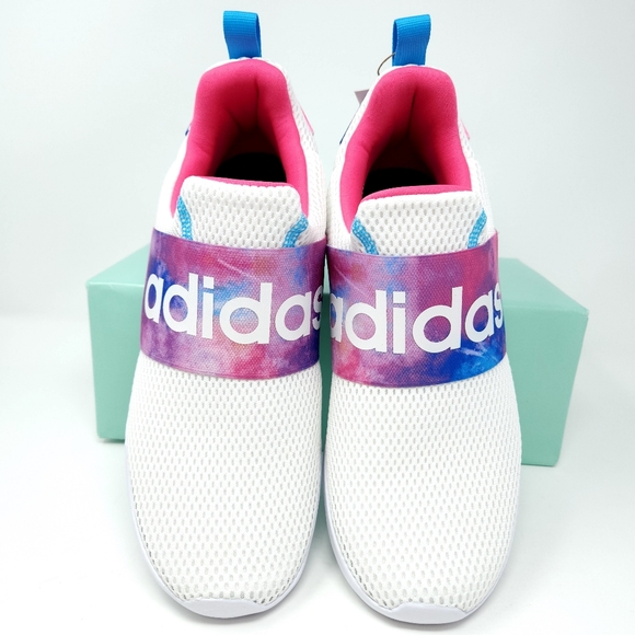 Adidas Slip On Tie Dye Gym Lite Racer Adapt 4.0, Girls size 6.5, New, White - Picture 5 of 9